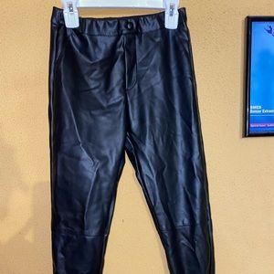 Zara Girls Faux Leather Jeggings